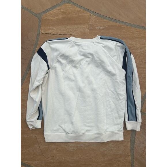 LOFT LOU & GREY Sweatshirt Blue Sleeve Stripes Cozy Casual Comfy SM LS - Picture 3 of 3